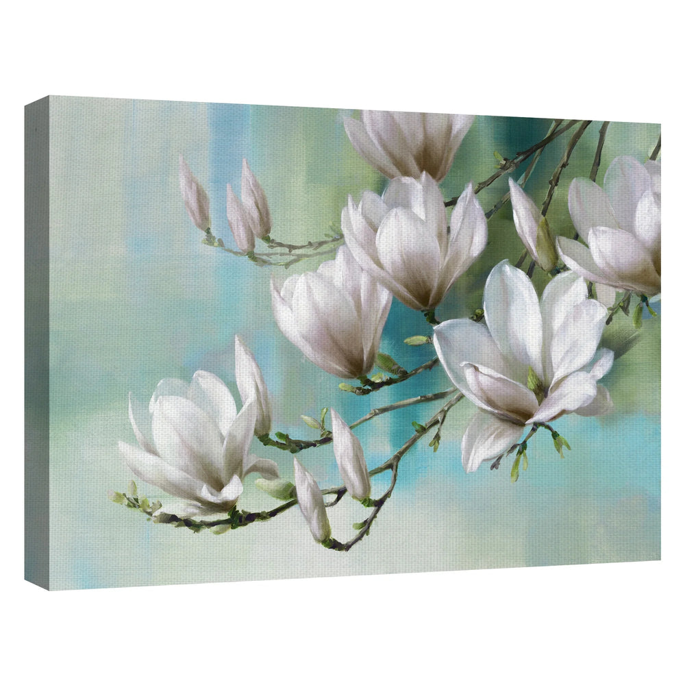 Magnolia Morning Teal By R. Daniels Print - From Where - 