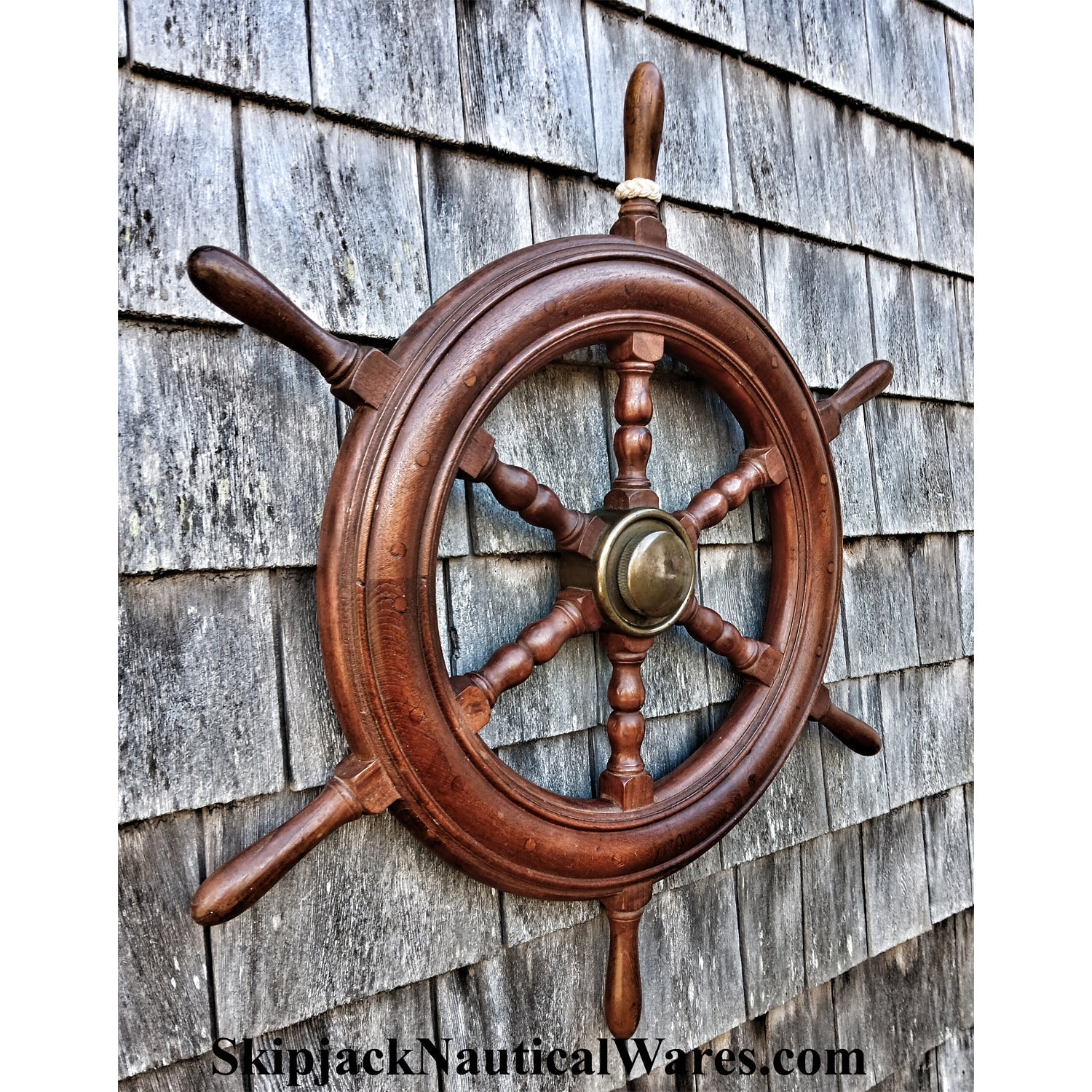 Mahogany Boat or Yacht Wheel - From Where - 