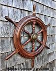 Mahogany Boat or Yacht Wheel - From Where - 