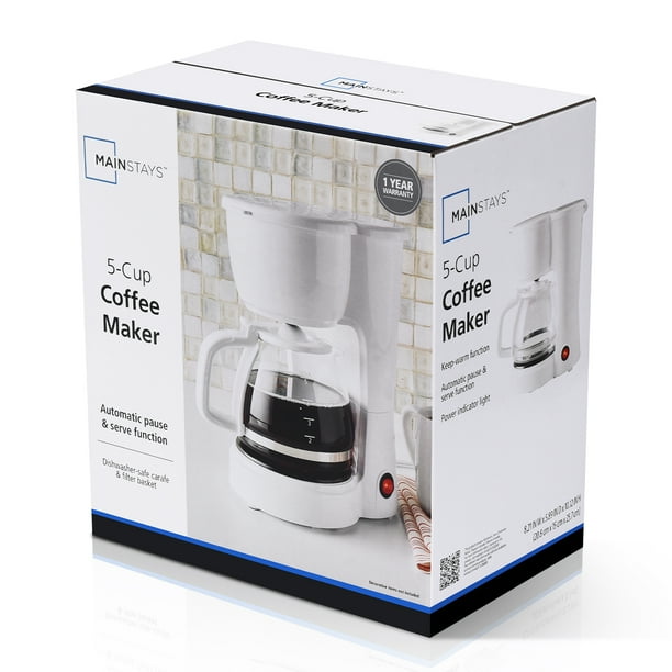Mainstays 5 - Cup Coffee Maker White - From Where - 