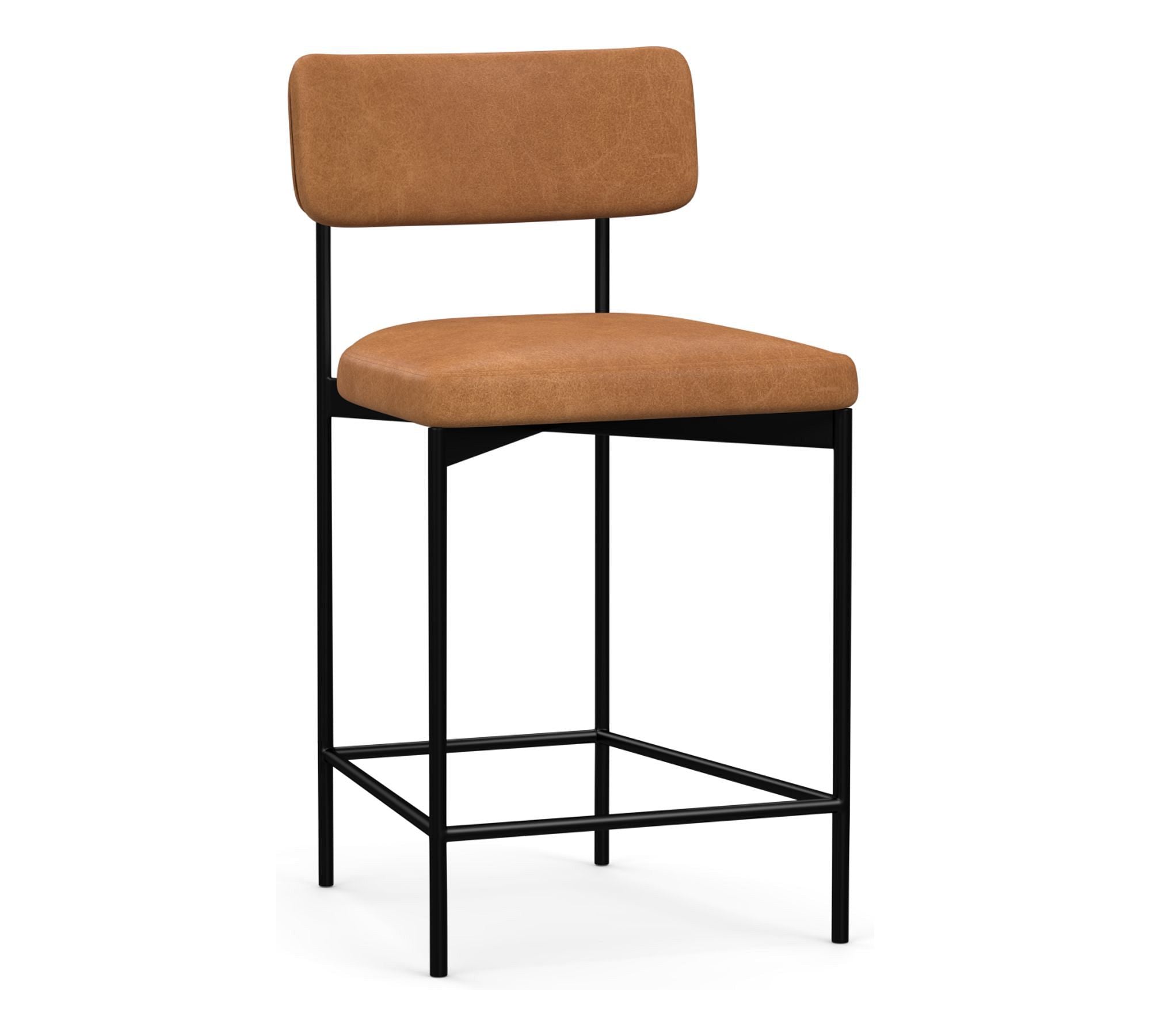 Maison Leather Barstool - From Where - 