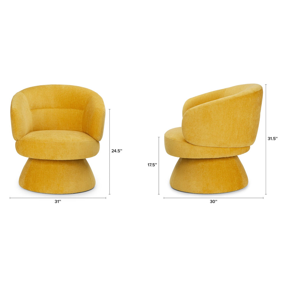 Makeva 31&quot; Swivel Lounge Chair - From Where - 