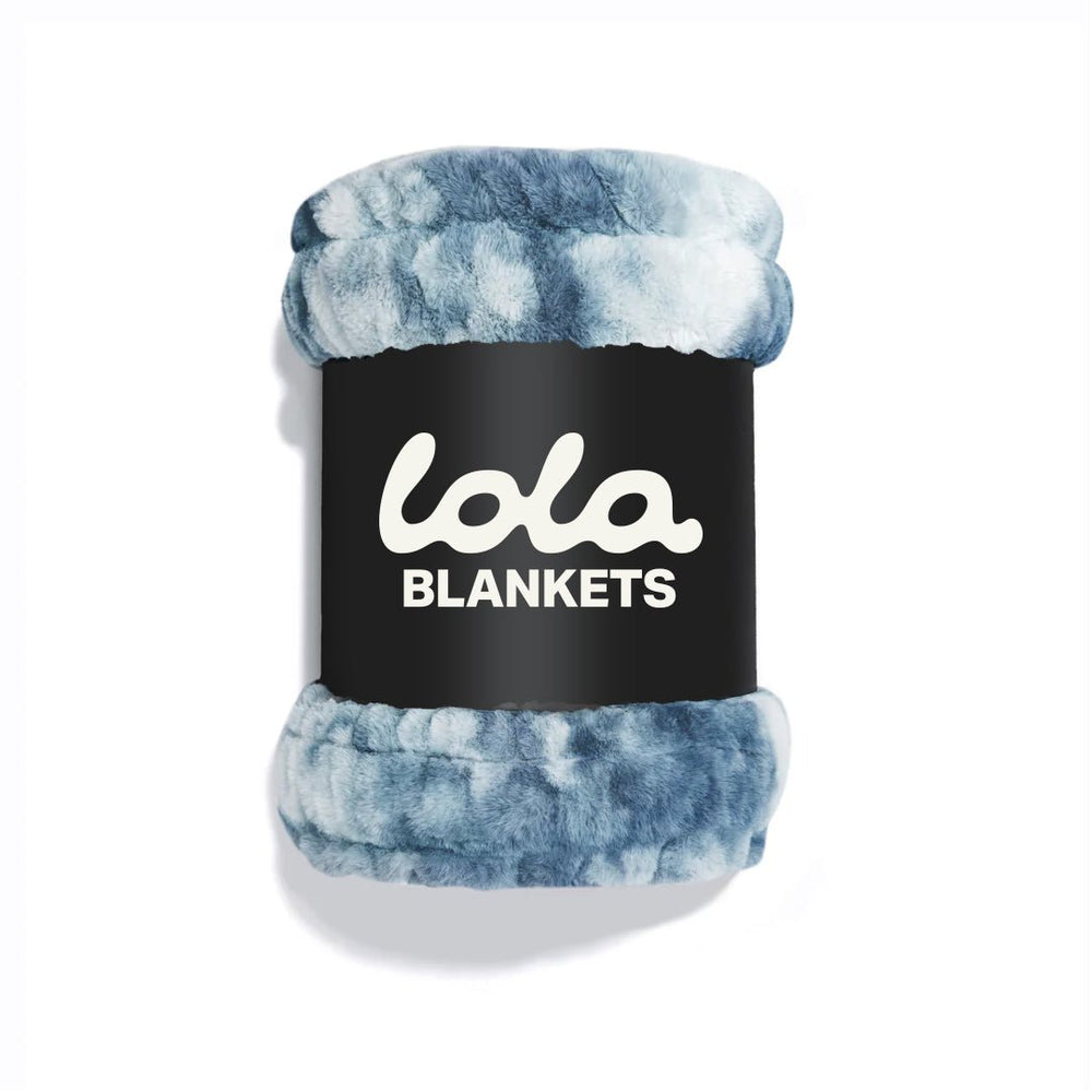 Malibu Blue Faux Fur Throw Blanket - From Where Finds -
