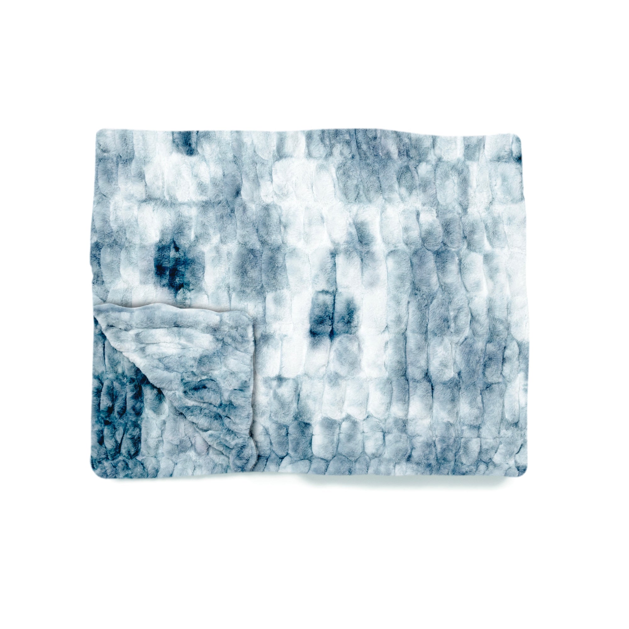 Malibu Blue Faux Fur Throw Blanket - From Where Finds - 