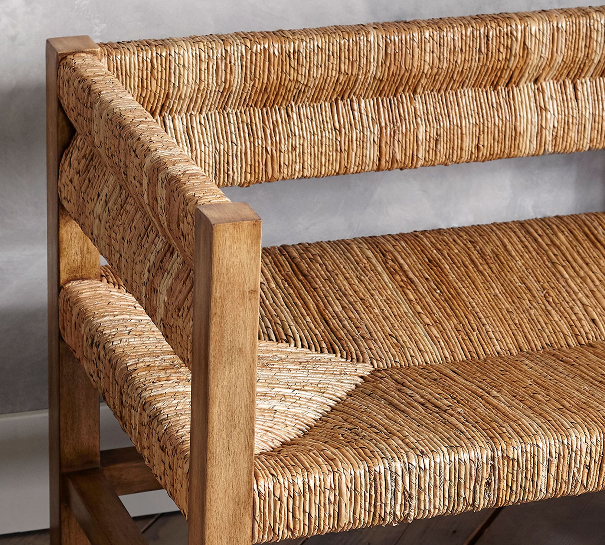 From Where Malibu Woven Bench - Thumbnail 2