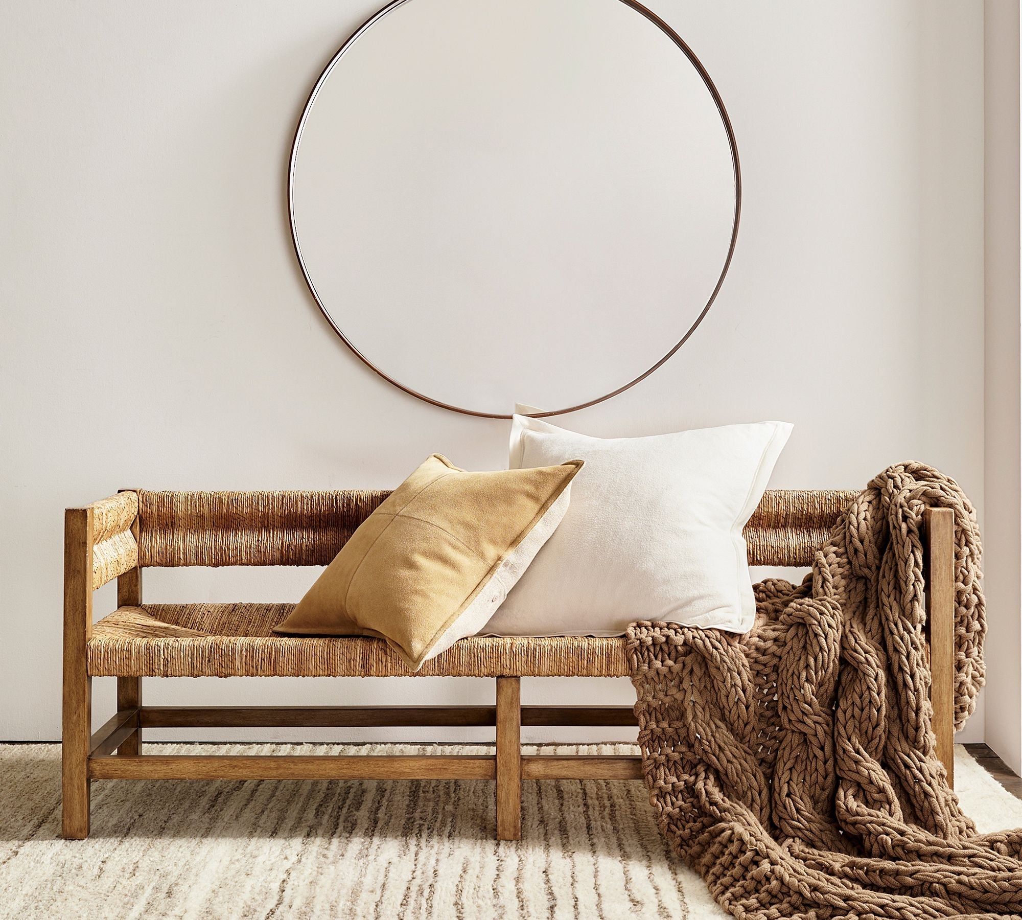 From Where Malibu Woven Bench