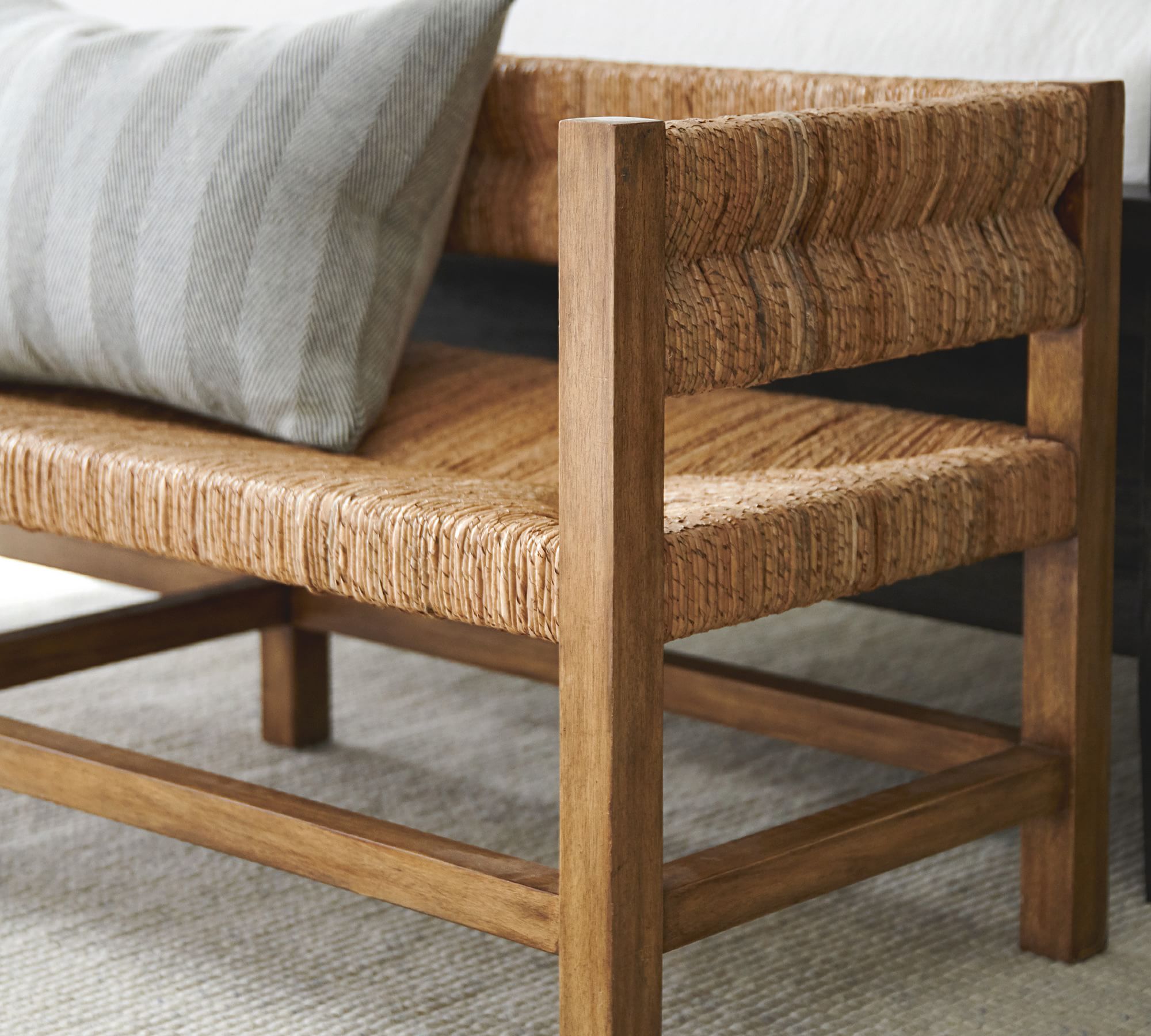 From Where Malibu Woven Bench - Thumbnail 3