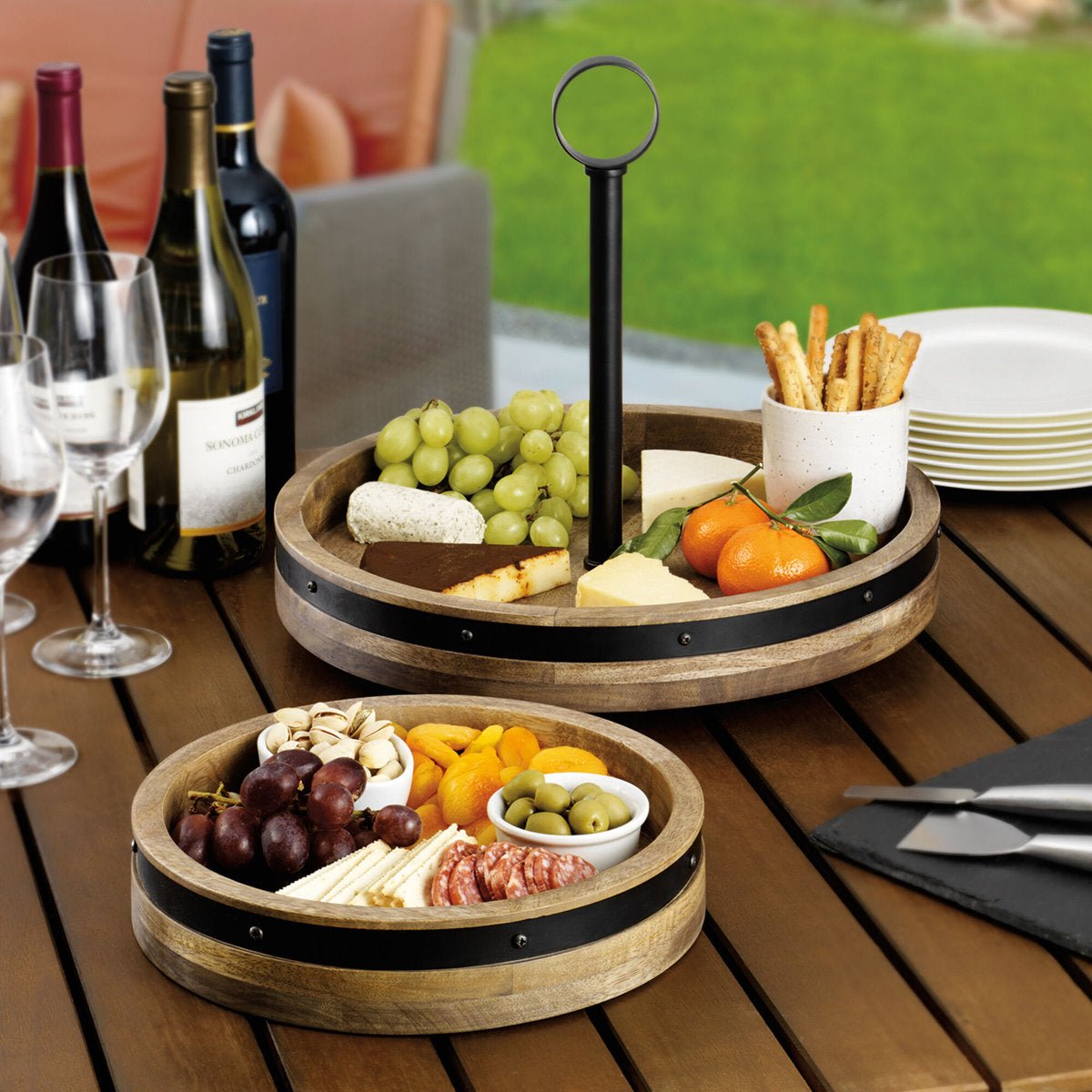 Mango Wood Two - Tier Lazy Susan - From Where - 