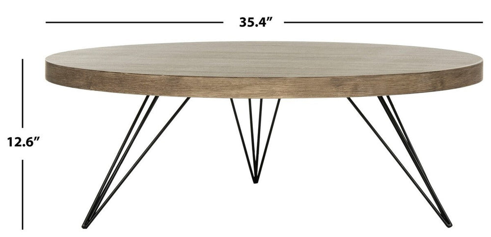 Mansel Retro Mid Century Round Coffee Table - From Where Finds - 