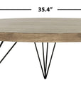 Mansel Retro Mid Century Round Coffee Table - From Where Finds - 
