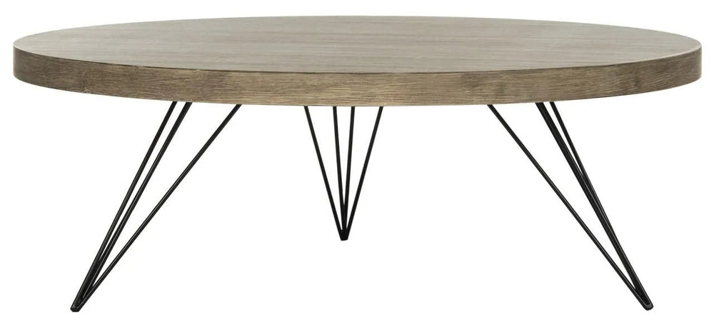 Mansel Retro Mid Century Round Coffee Table - From Where Finds - 