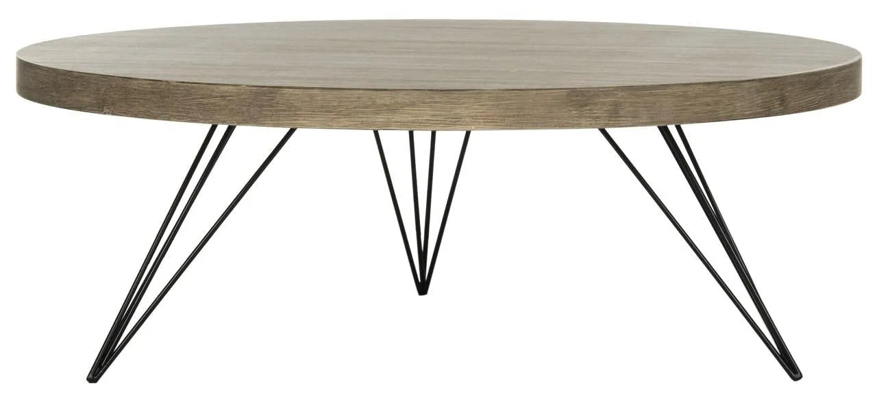 Mansel Retro Mid Century Round Coffee Table - From Where Finds - 
