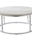 Marble Metal Round Cocktail Table - From Where - 