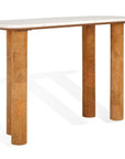 Marilynn Cork Console Table with Marble Top - From Where Finds - 