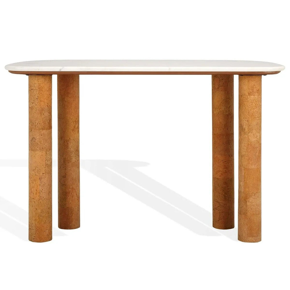Marilynn Cork Console Table with Marble Top - From Where Finds - 