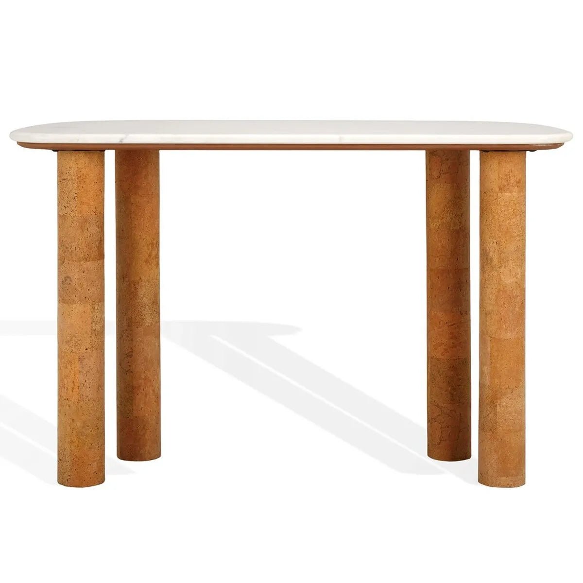 Marilynn Cork Console Table with Marble Top - From Where Finds - 