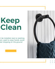 Matte Black Hand Towel Ring - From Where - 