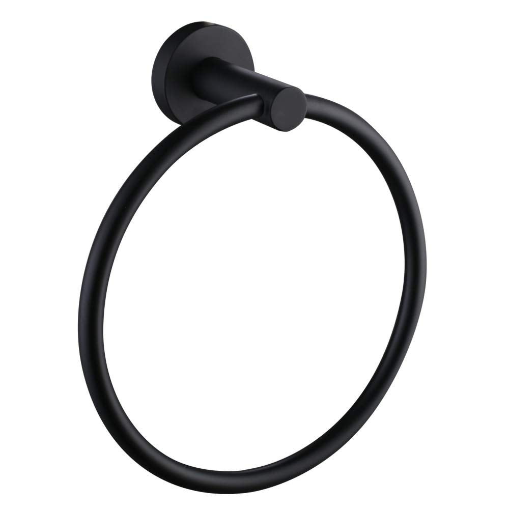 Matte Black Hand Towel Ring - From Where - 