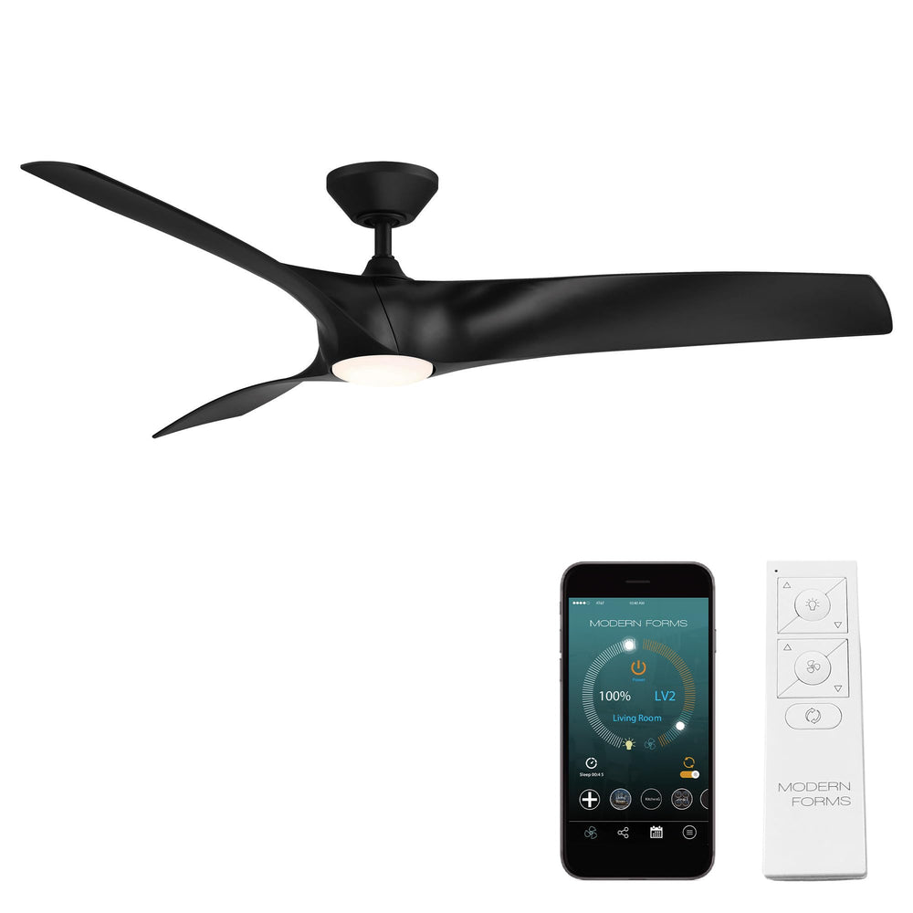 Matte Black Zephyr Smart Ceiling Fan - From Where Finds - 