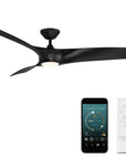 Matte Black Zephyr Smart Ceiling Fan - From Where Finds - 