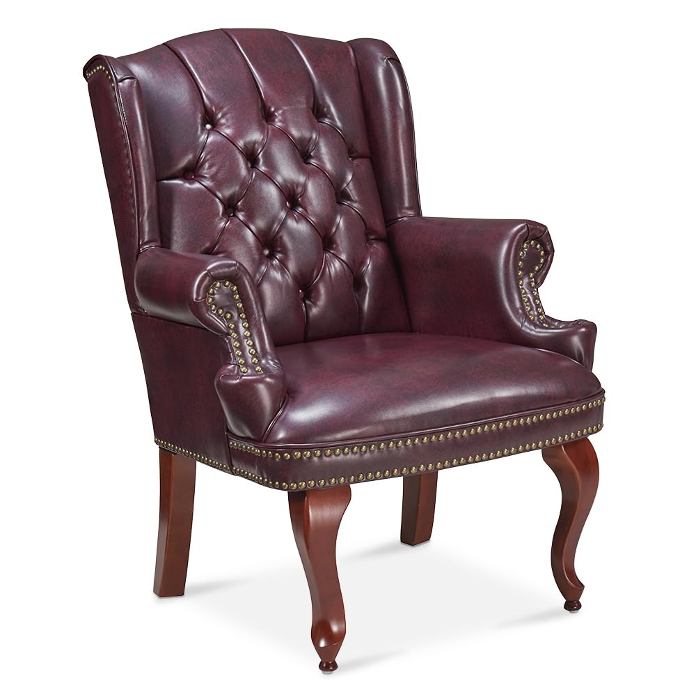 McKinley Faux Leather Guest Chairs - From Where - 