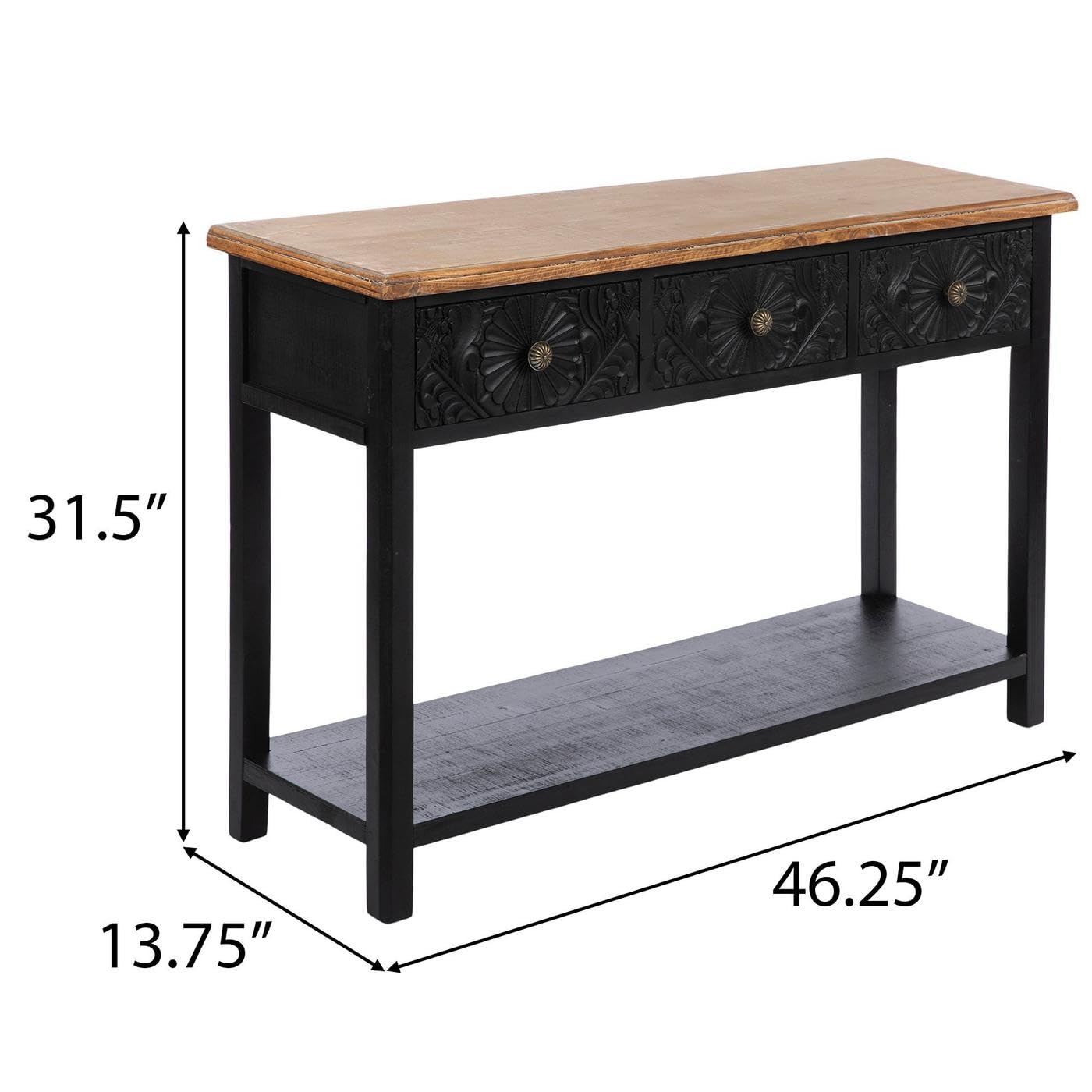 Medallion Antique Console Table - From Where Finds - 