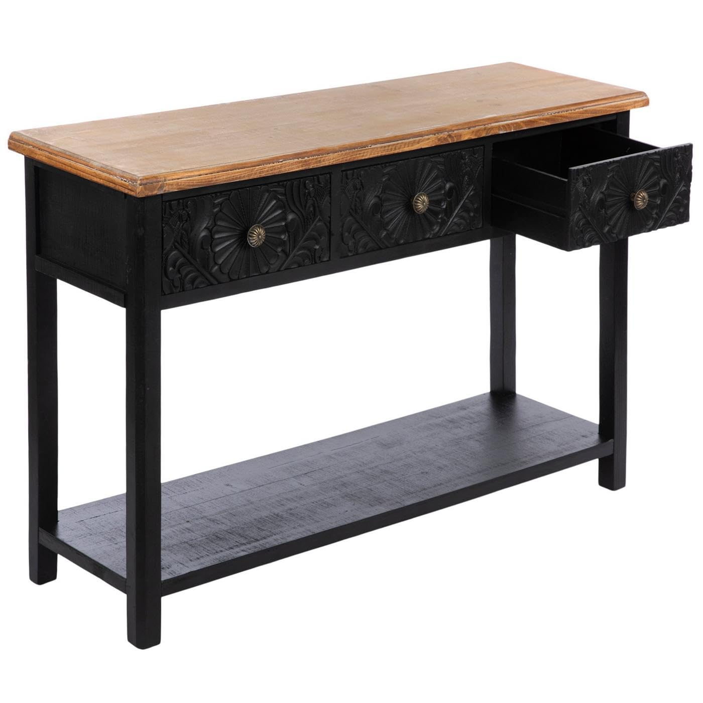 Medallion Antique Console Table - From Where Finds - 