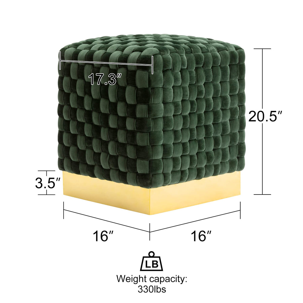 Mercedes Woven Square Ottoman - From Where - 