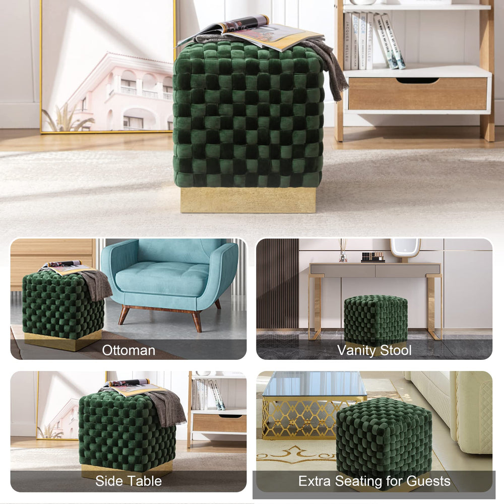 Mercedes Woven Square Ottoman - From Where - 