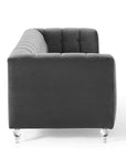 Mesmer Velvet Tufted Sofa - From Where - 