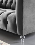 Mesmer Velvet Tufted Sofa - From Where - 