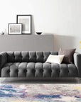 Mesmer Velvet Tufted Sofa - From Where - 