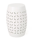 Metal 12 Inch Side Table White - From Where - 