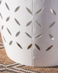 Metal 12 Inch Side Table White - From Where - 