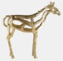 Metal 14"h Horse I llusion Sculpture Gold - From Where - 