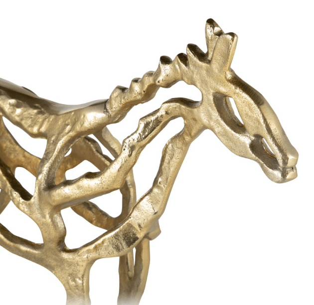 Metal 14"h Horse I llusion Sculpture Gold - From Where - 