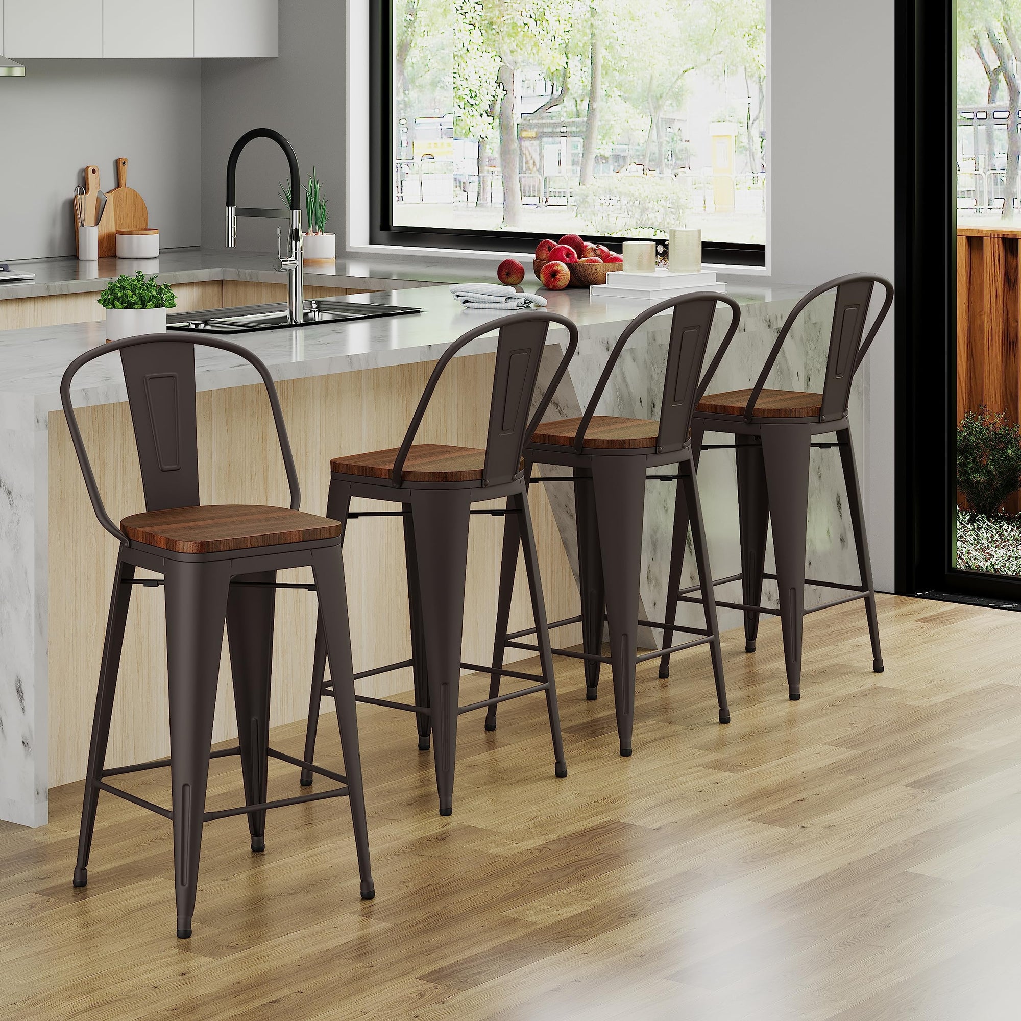 Metal Bar Counter Height Stools - From Where - 