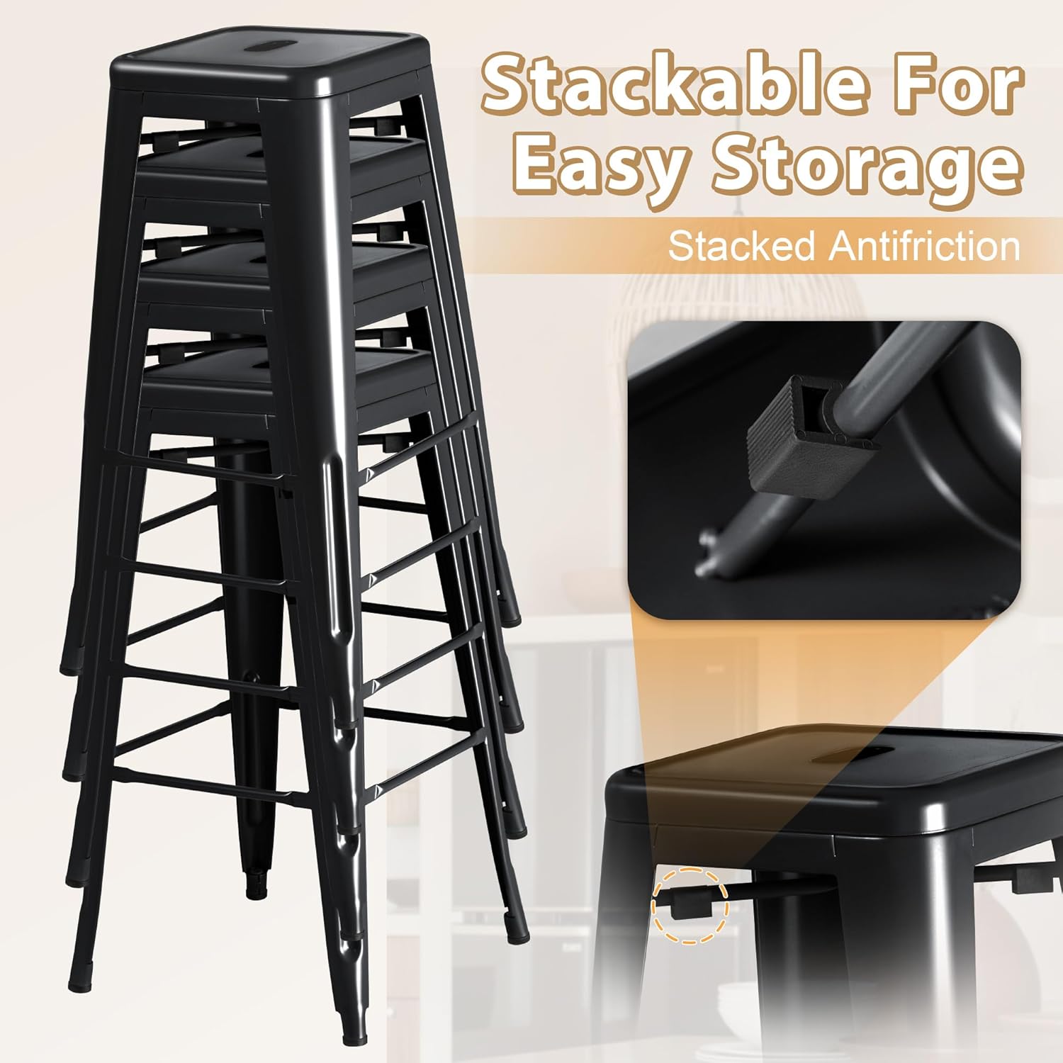 Metal Bar Stools (Set of 4) - From Where Finds - 