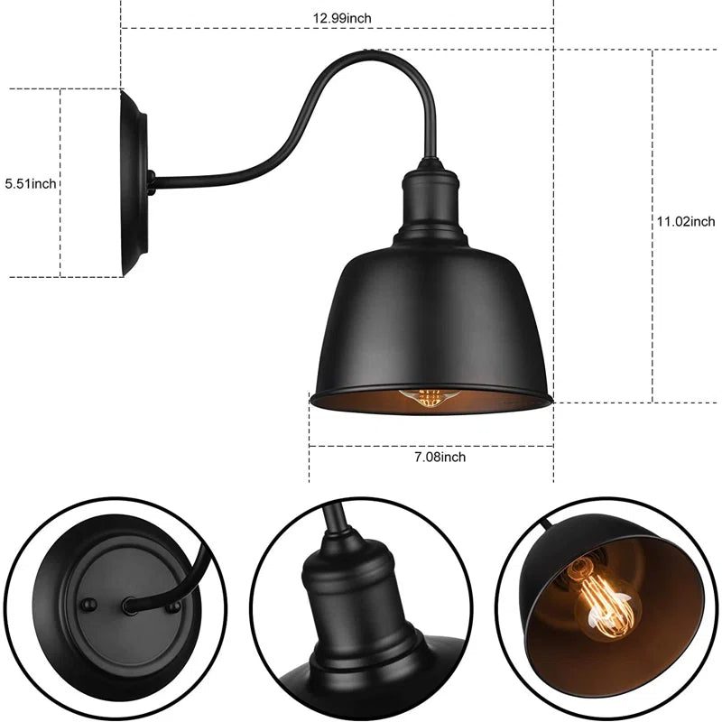 Metal Barn Wall Sconce (Set Of 2) - From Where - 