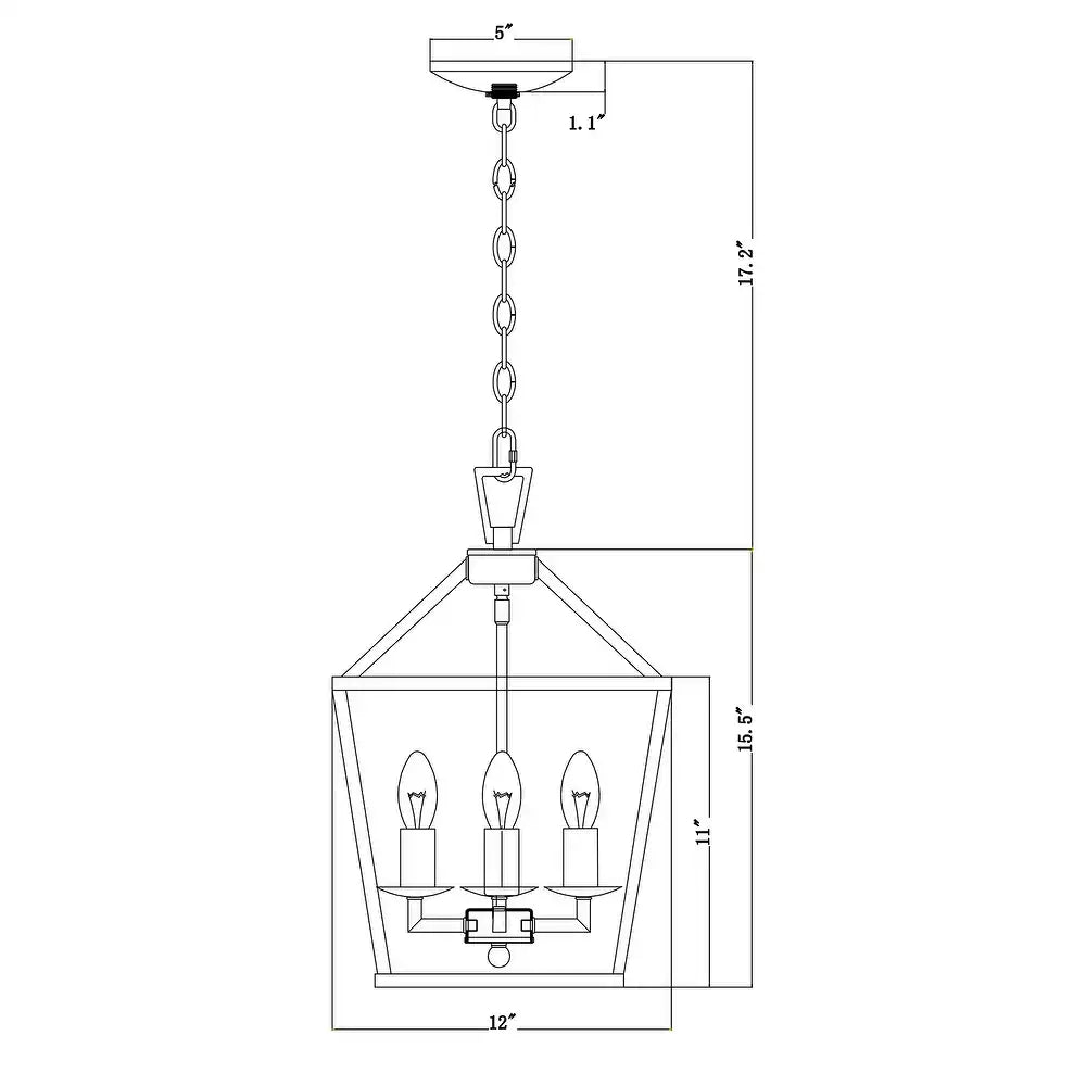 Metal Cage Antique Silver Chandelier - From Where - 