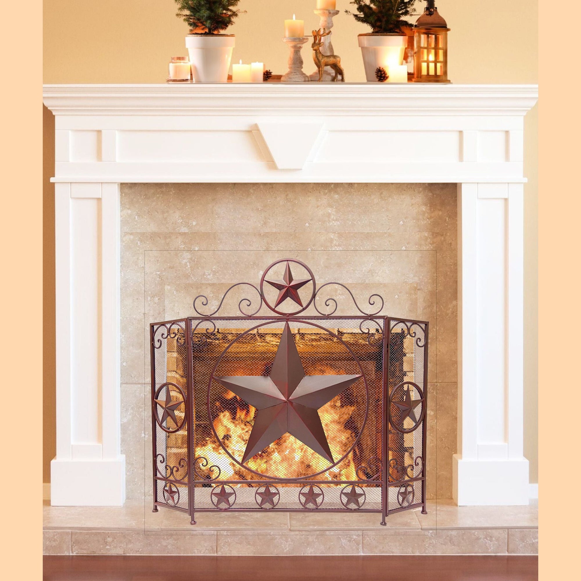 Metal Foldable Fireplace Screen - From Where - 