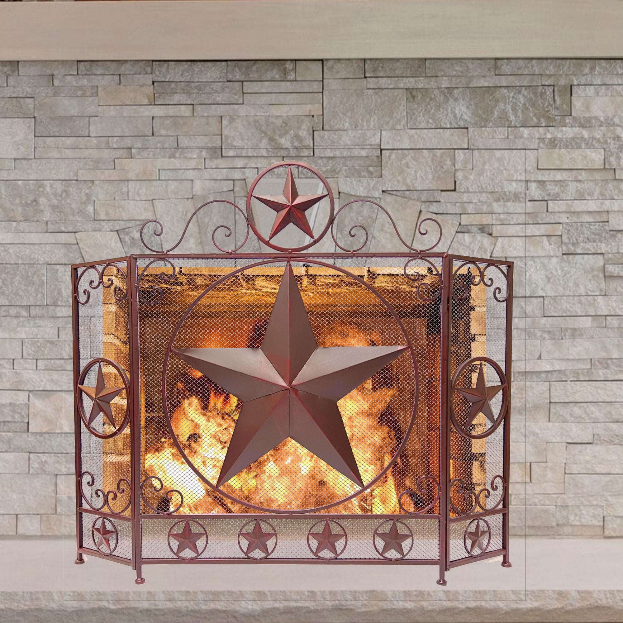 Metal Foldable Fireplace Screen - From Where - 