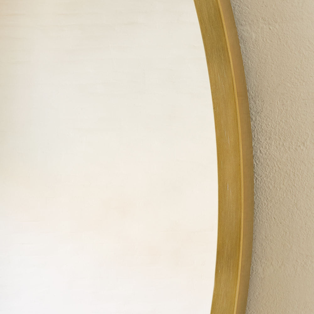 Metal Frame Round Wall Mirror - From Where -