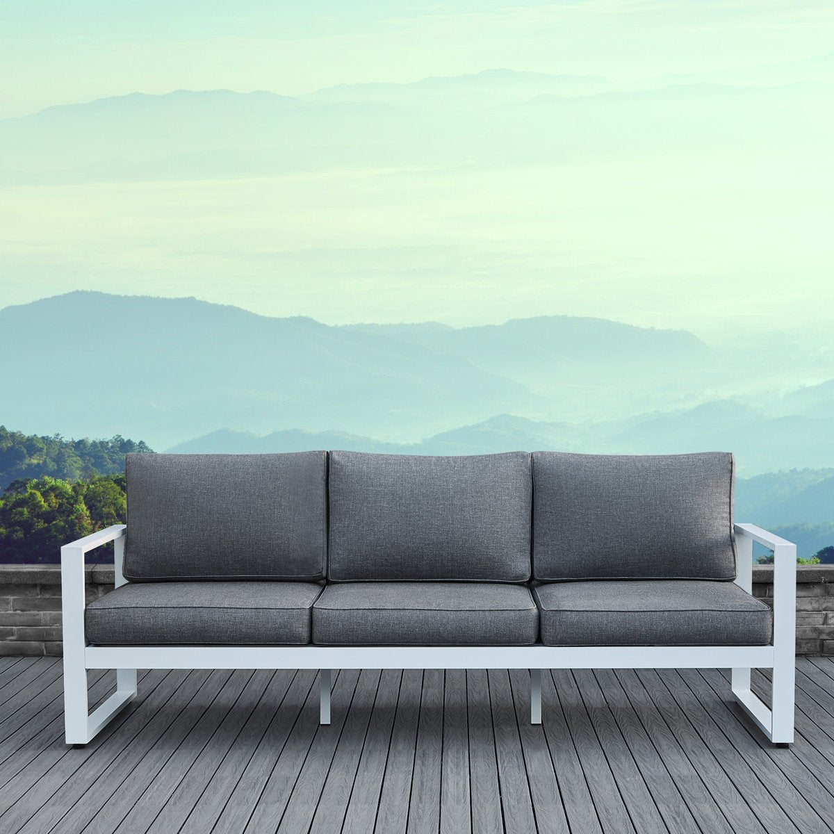 Metal Outdoor Couch With Cushions - From Where - 