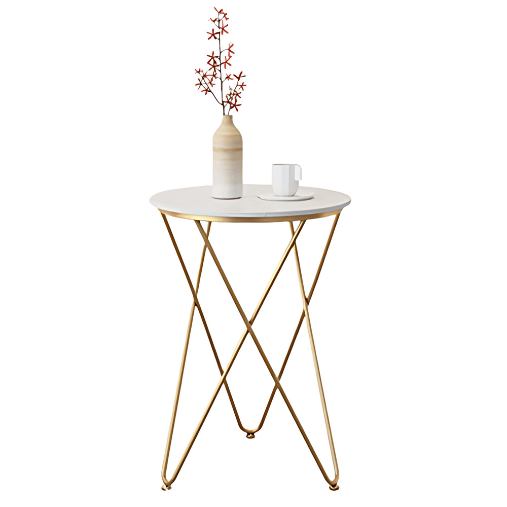 Metal Sofa Table with Marble Top - From Where - 