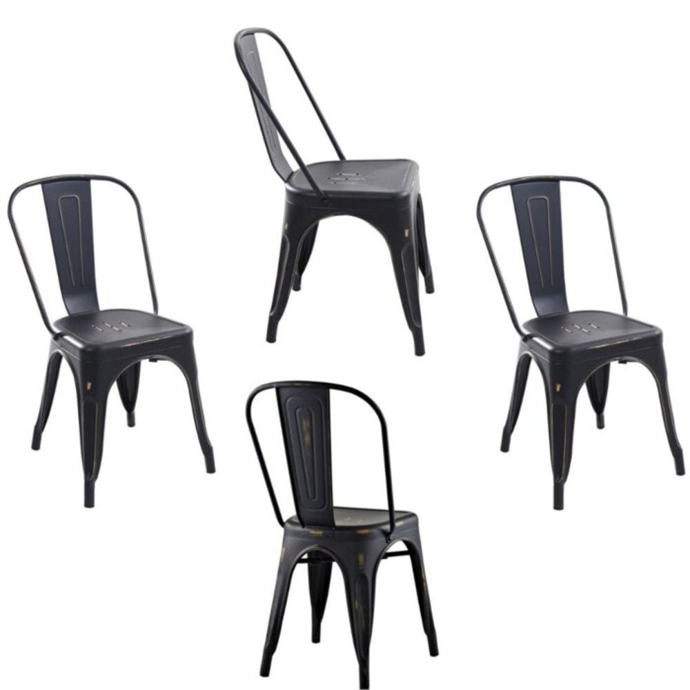 Metal Stacking Side Chair (Set of 4) - From Where - 