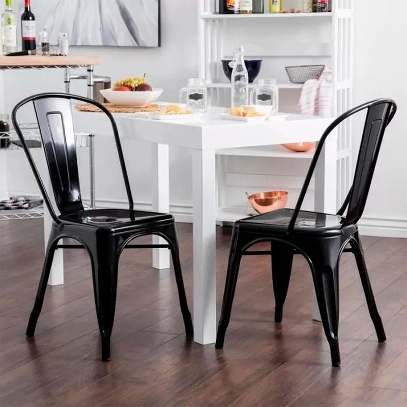 Metal Stacking Side Chair (Set of 4) - From Where - 
