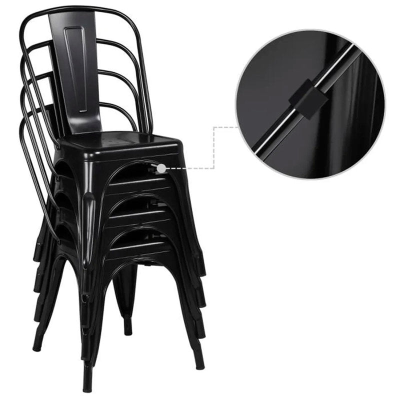 Metal Stacking Side Chair (Set of 4) - From Where - 