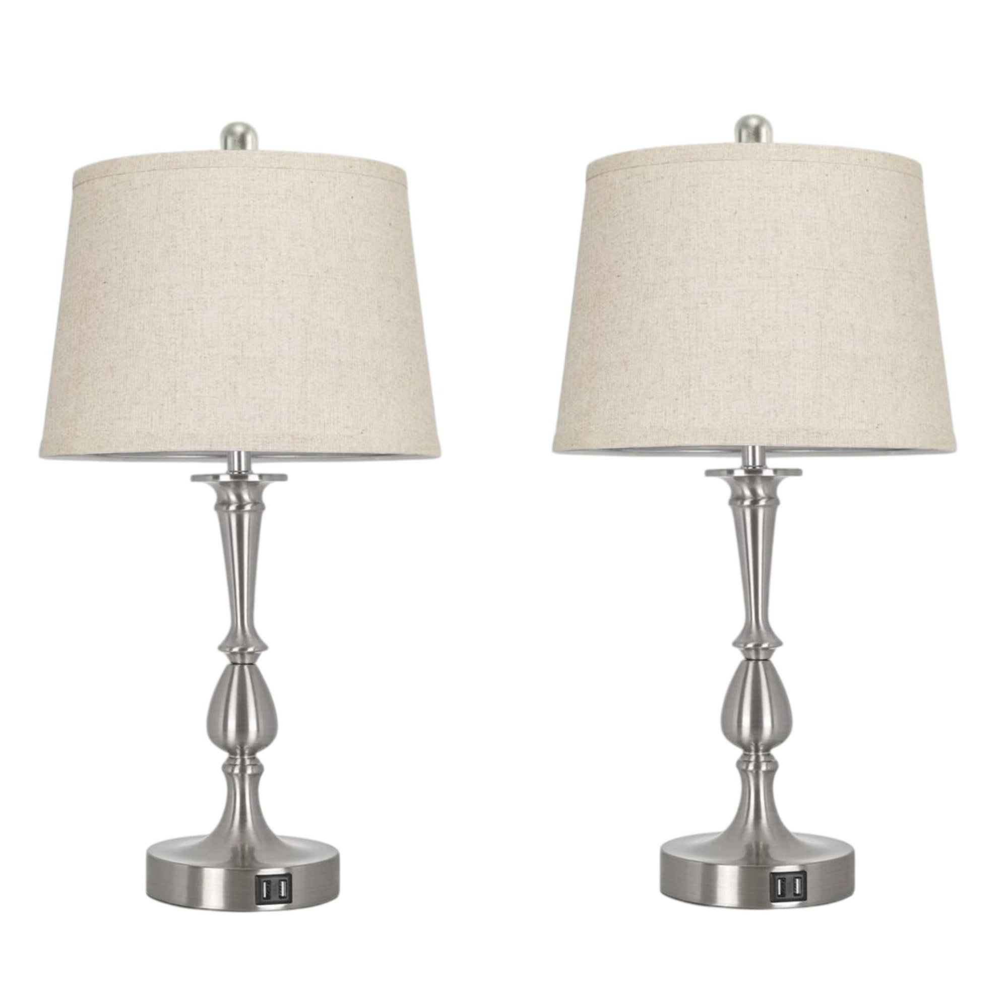 Metal USB Table Lamp (Set of 2) - From Where - 