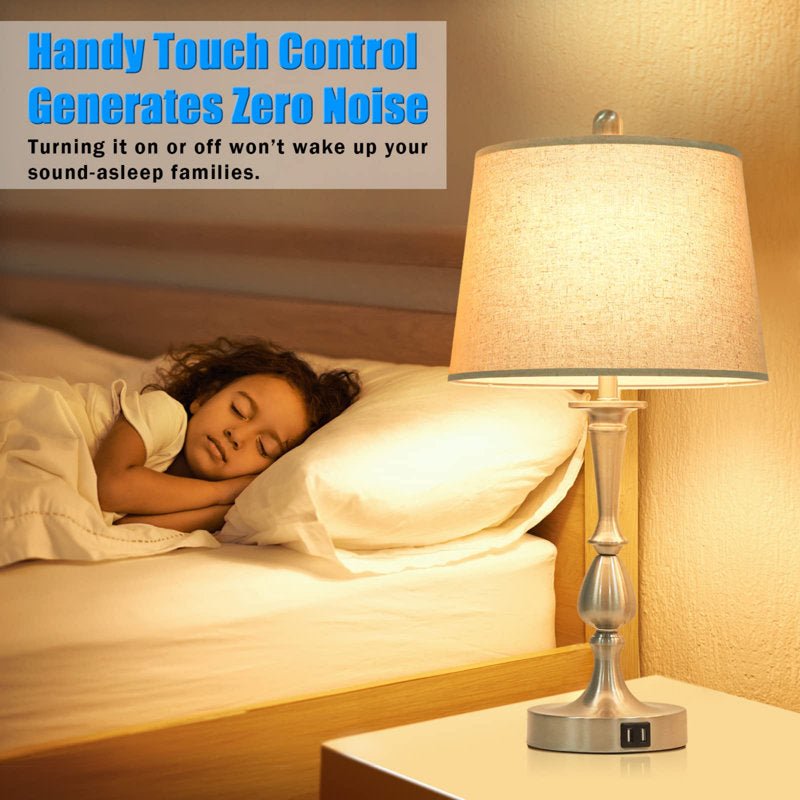 Metal USB Table Lamp (Set of 2) - From Where - 
